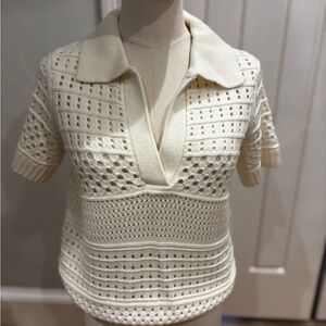 Eileen Fisher White Knit Top